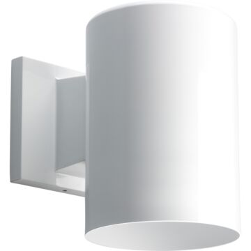 Cylinder 1-Light Wall Lantern in White