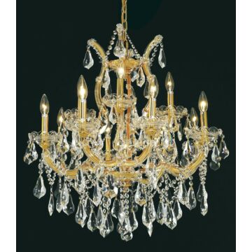 Maria Theresa 13-Light Chandelier in Gold