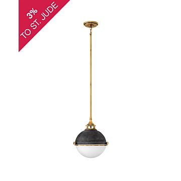 Hinkley Fletcher 2-Light Pendant In Aged Zinc
