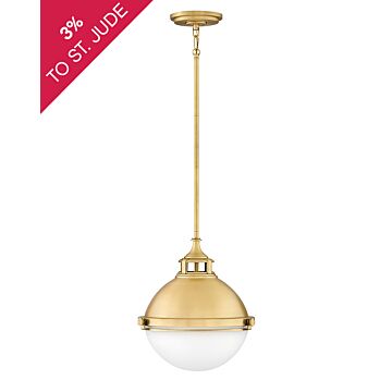 Hinkley Fletcher 2-Light Pendant In Satin Brass