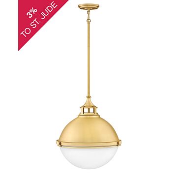 Hinkley Fletcher 2-Light Pendant In Satin Brass