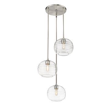 Z-Lite Harmony 3-Light Pendant Light In Brushed Nickel