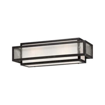 Minka Lavery Camden Square 2 Light 17 Inch Bathroom Vanity Light in Aged Charcoal