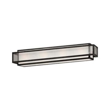 Minka Lavery Camden Square 4 Light 30 Inch Bathroom Vanity Light in Aged Charcoal