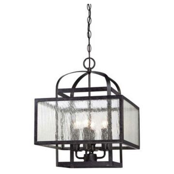 Camden Square Four Light Mini Chandelier in Aged Charcoal by MinkaLavery