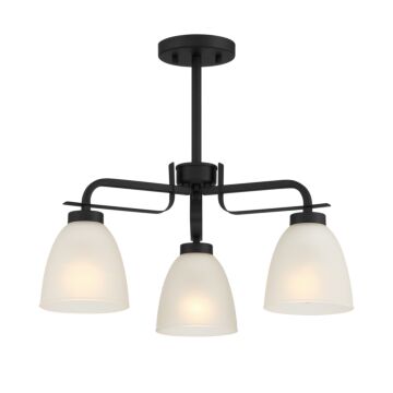 Kaitlen Three Light Semi Flush  Chandelier in Coal by MinkaLavery