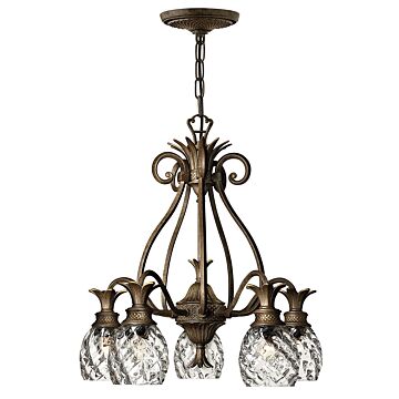 Hinkley Plantation 5-Light Pendant In Pearl Bronze