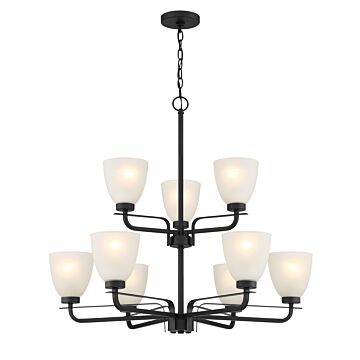 Kaitlen Nine Light Chandelier in Coal by MinkaLavery