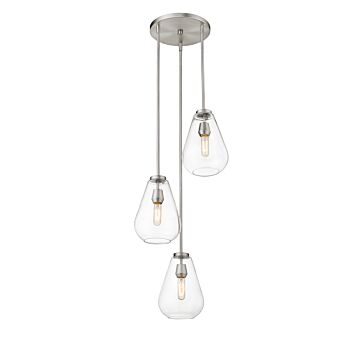 Z-Lite Ayra 3-Light Pendant Light In Brushed Nickel