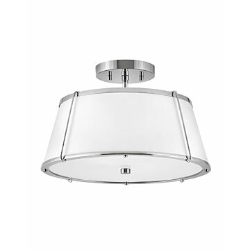Hinkley Clarke 2-Light Semi-Flush Ceiling Light In Polished Nickel