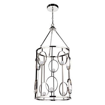 Craftmade Indy 10 Light 23 Inch Foyer Light in Polished Nickel