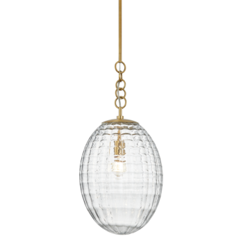 Venice One Light Pendant in Aged Brass by Hudson Valley