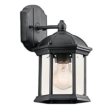 Barrie One Light Outdoor Wall Mount in Black by Kichler