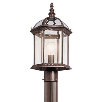 Barrie One Light Outdoor Post Mount in Tannery Bronze by Kichler