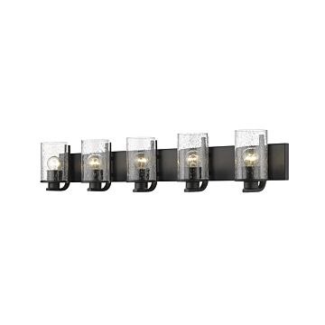 Z-Lite Beckett 5-Light Bathroom Vanity Light In Matte Black