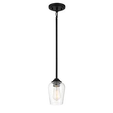 Shyloh One Light Pendant  Semi Flush in Coal by MinkaLavery