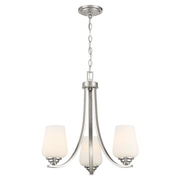 Shyloh Three Light Chandelier in Brushed Nickel by MinkaLavery