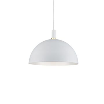 Archibald One Light Pendant in White With Gold Detail by Kuzco Lighting