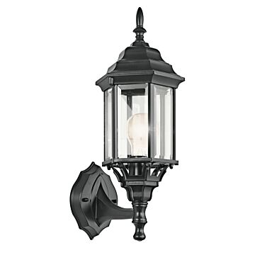 Chesapeake One Light Outdoor Wall Mount in Black by Kichler