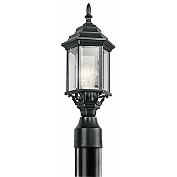 Chesapeake One Light Outdoor Post Mount in Black by Kichler