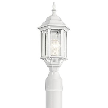 Chesapeake One Light Outdoor Post Mount in White by Kichler
