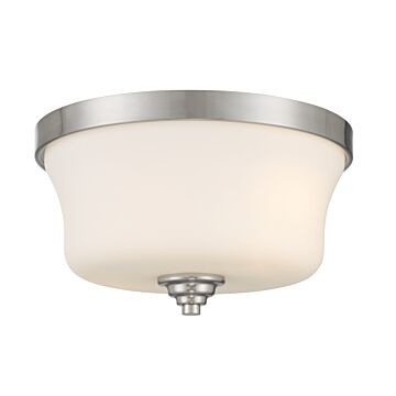 Shyloh Two Light Flush Mount in Brushed Nickel by MinkaLavery