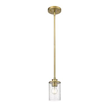Z-Lite Beckett 1-Light Mini Pendant Light In Olde Brass