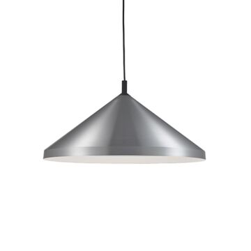 Dorothy One Light Pendant in Brushed Nickel With Black Detail by Kuzco Lighting