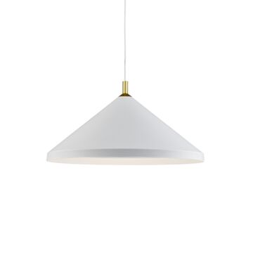 Dorothy One Light Pendant in White With Gold Detail by Kuzco Lighting