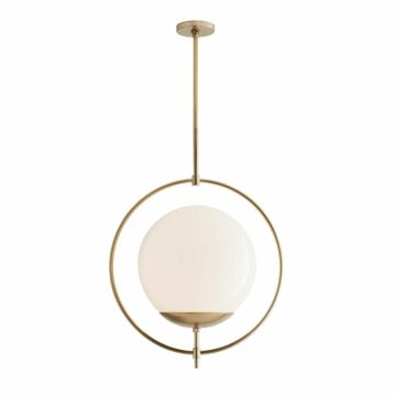 Arteriors Volta Pendant Light in Pale Brass
