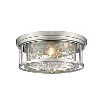 Z-Lite Clarion 3-Light Flush Mount Ceiling Light In Brushed Nickel