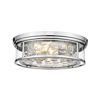 Z-Lite Clarion 4-Light Flush Mount Ceiling Light In Polished Nickel