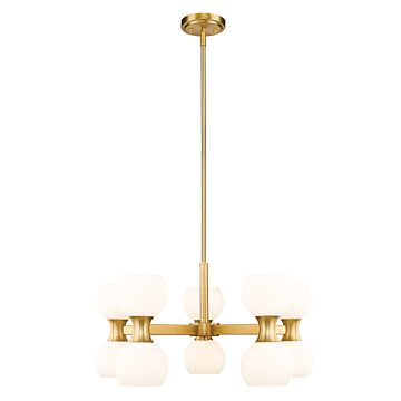 Artemis 10-Light Chandelier in Modern Gold