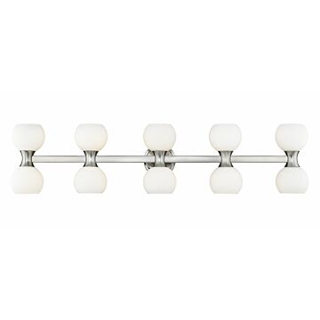 Artemis 10-Light Bathroom Vanity Light in Brushed Nickel