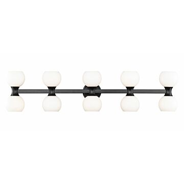 Artemis 10-Light Bathroom Vanity Light in Matte Black