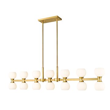 Artemis 14-Light Linear Pendant in Modern Gold