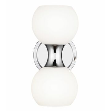 Artemis 2-Light Wall Sconce in Chrome