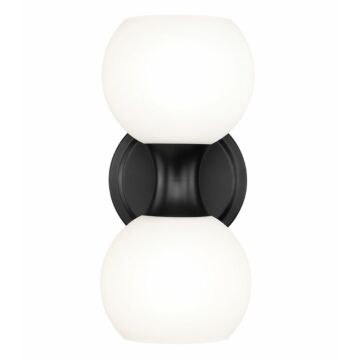 Artemis 2-Light Wall Sconce in Matte Black
