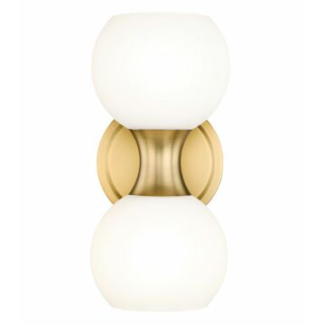 Artemis 2-Light Wall Sconce in Modern Gold