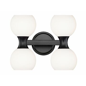 Artemis 4-Light Bathroom Vanity Light in Matte Black