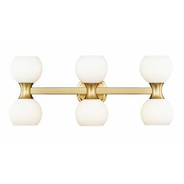 Artemis 6-Light Bathroom Vanity Light in Modern Gold
