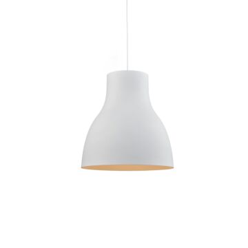 Cradle One Light Pendant in White by Kuzco Lighting