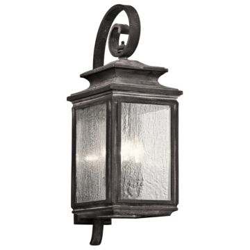 Wiscombe Park Four Light Outdoor Wall Mount in Weathered Zinc by Kichler