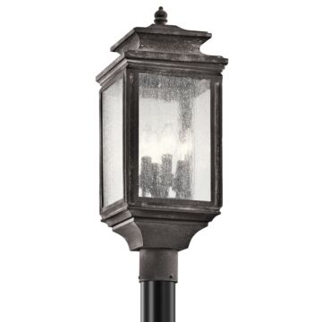Wiscombe Park Four Light Outdoor Post Mount in Weathered Zinc by Kichler