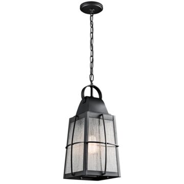 Tolerand One Light Outdoor Pendant in Textured Black by Kichler
