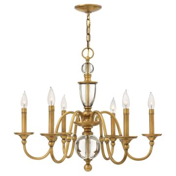 Hinkley Eleanor 6-Light Pendant In Heritage Brass