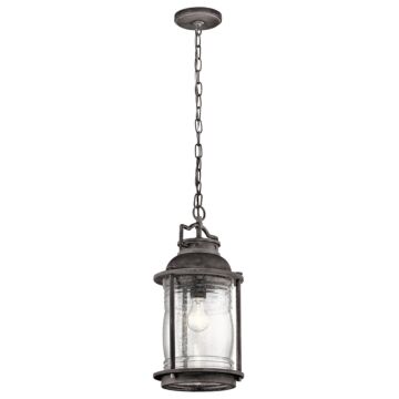 Ashland Bay One Light Outdoor Pendant in Weathered Zinc by Kichler