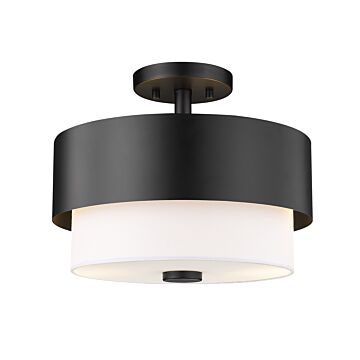 Counterpoint 2-Light Semi Flush in Matte Black