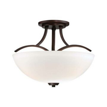 Overland Park Three Light Semi Flush Mount in Vintage Bronze by MinkaLavery