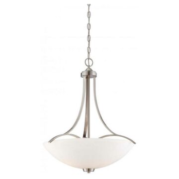 Overland Park Three Light Pendant in Brushed Nickel by MinkaLavery
